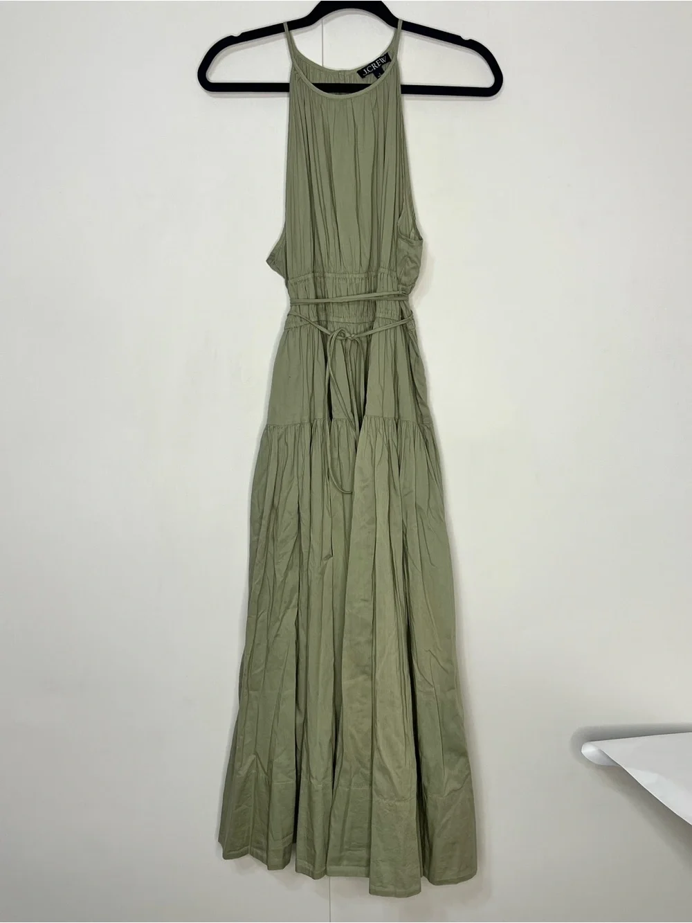 J. Crew Tie Waist Halter Dress